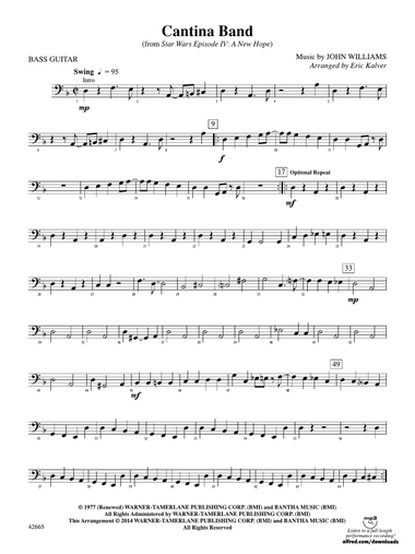 Cantina Band (from Star Wars Episode IV: A New Hope): Electric Bass