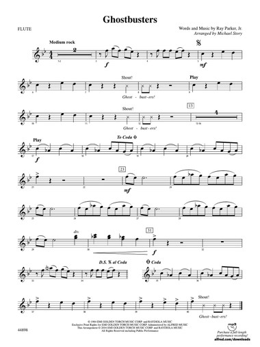 Ghostbusters (from Ghostbusters): Flute
