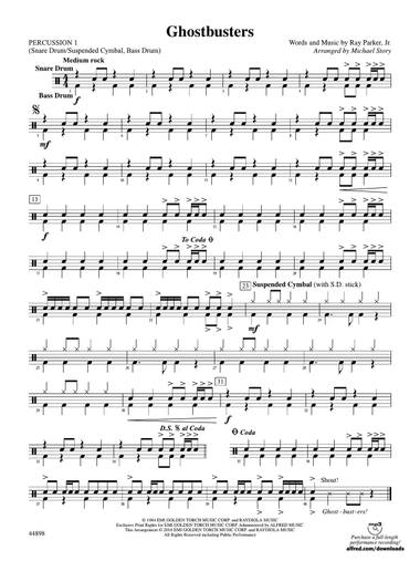 Ghostbusters (from Ghostbusters): 1st Percussion