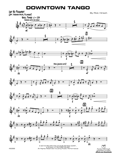 Downtown Tango: 1st B-flat Trumpet