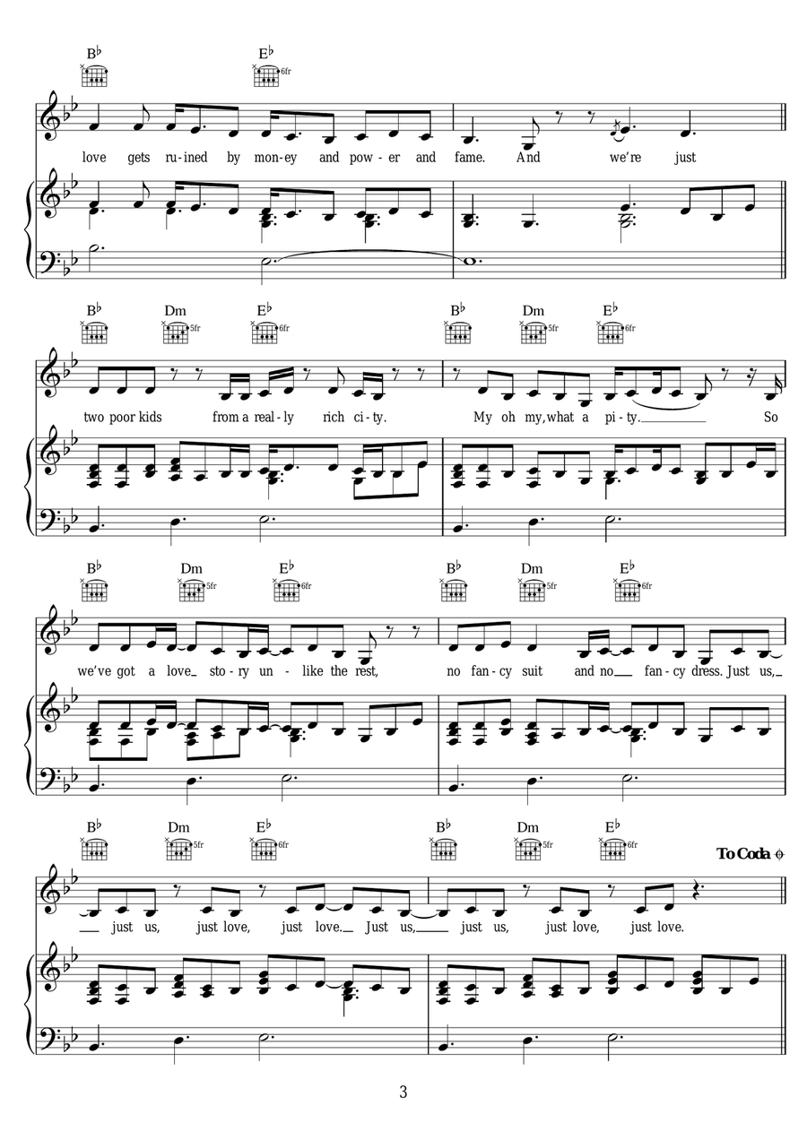 2 Poor Kids 2 Poor Kids Piano, Vocal scores gallery preview page 3