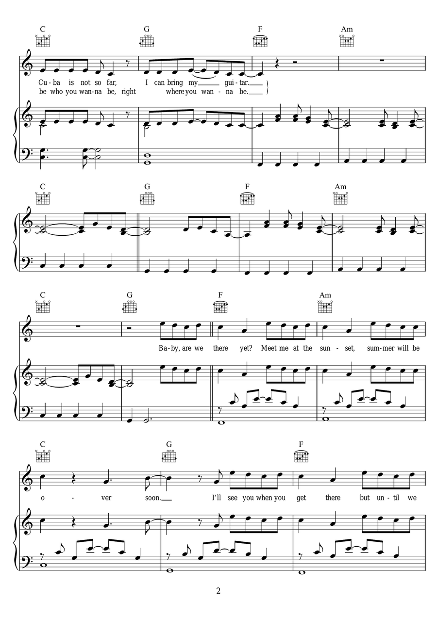 Howling At The Moon Piano, Vocal scores gallery preview page 2