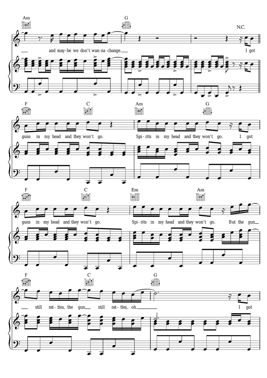 Spirits Spirits Piano, Vocal scores gallery preview page 3
