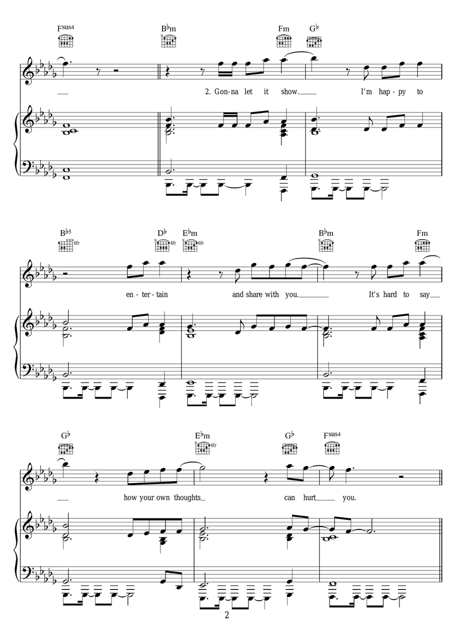 Welcome To The Show (featuring Laleh) Piano, Vocal scores gallery preview page 2