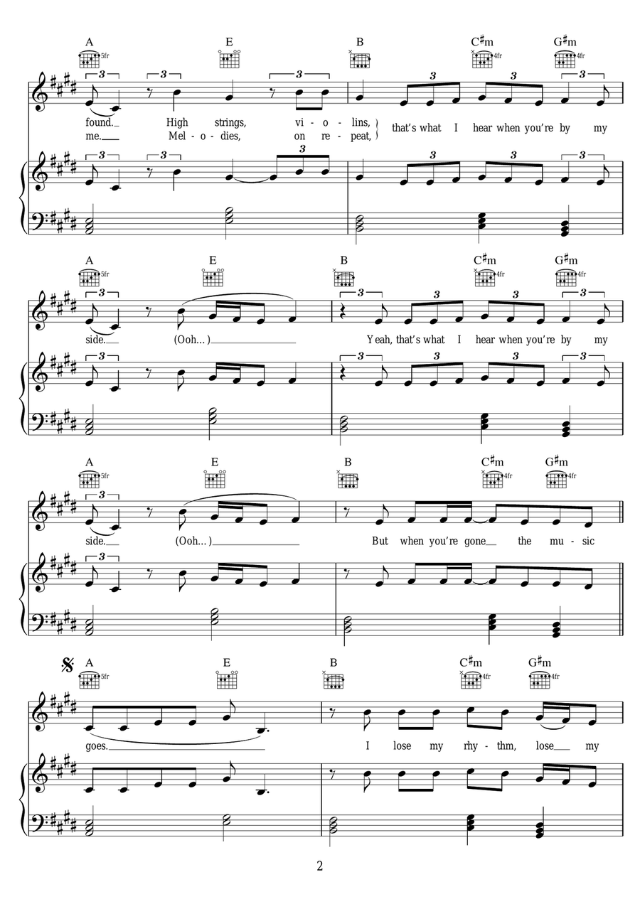 Final Song Final Song Piano, Vocal scores gallery preview page 2