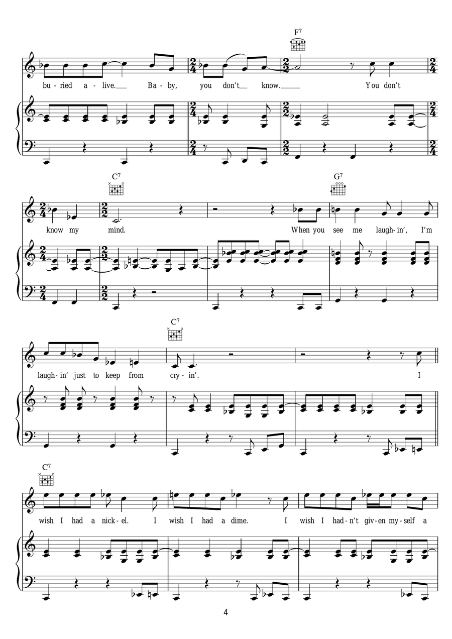 You Don't Know My Mind You Don't Know My Mind Piano, Vocal scores gallery preview page 4