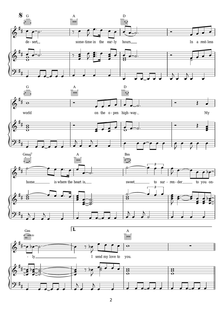 Blue Savannah Blue Savannah Piano, Vocal scores gallery preview page 2