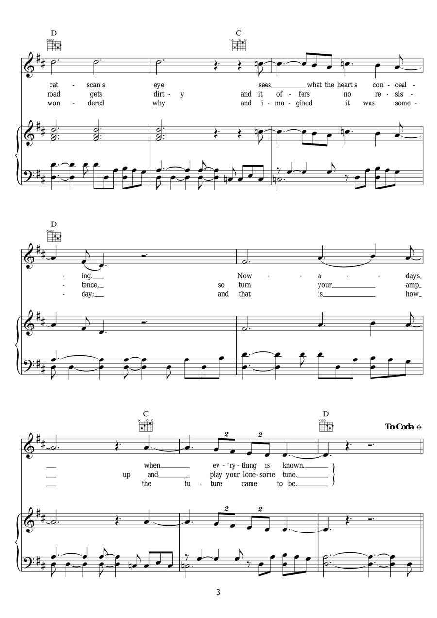 Dazzling Blue Dazzling Blue Piano, Vocal scores gallery preview page 3