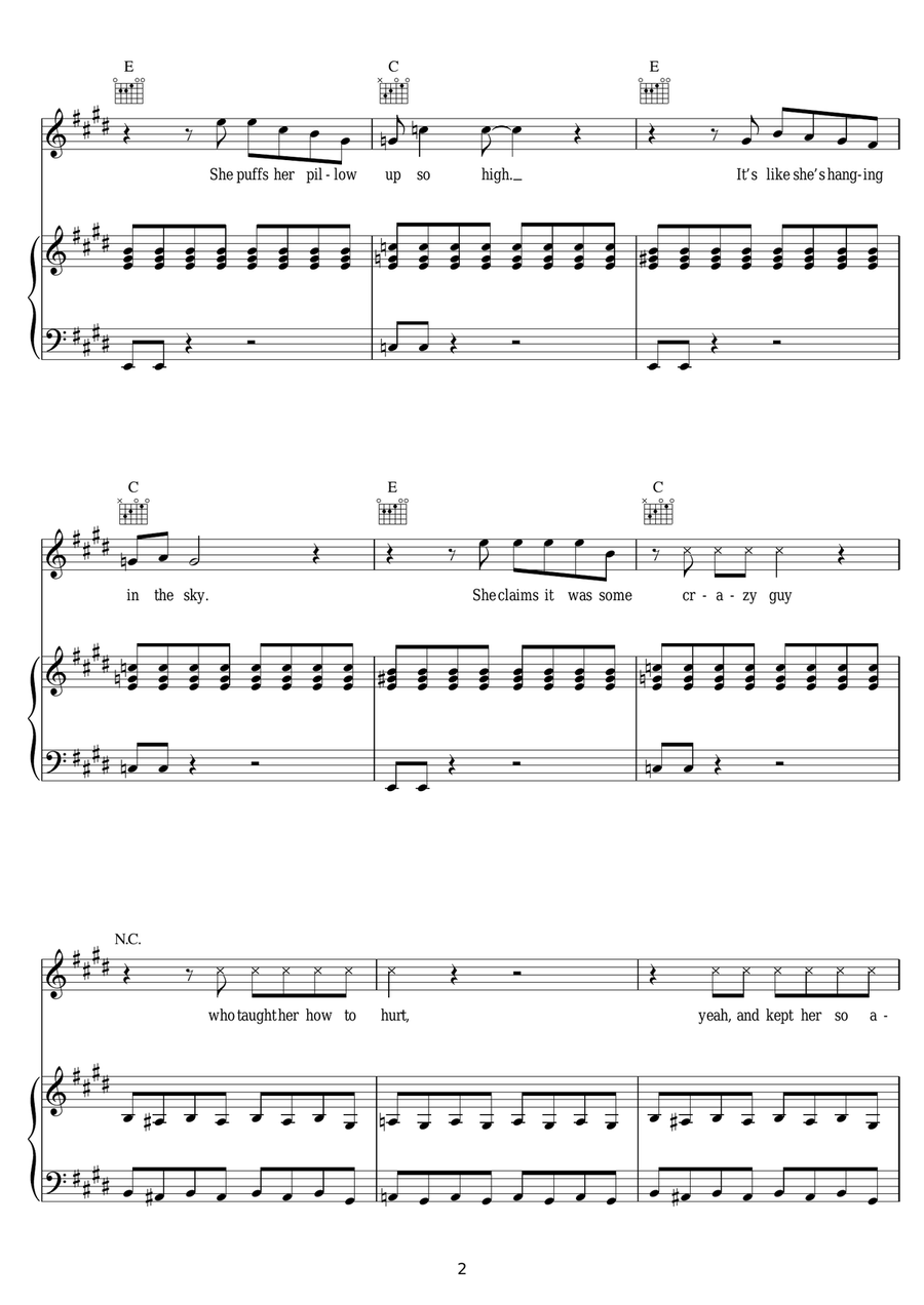 Leave Or Stay Leave Or Stay Piano, Vocal scores gallery preview page 2