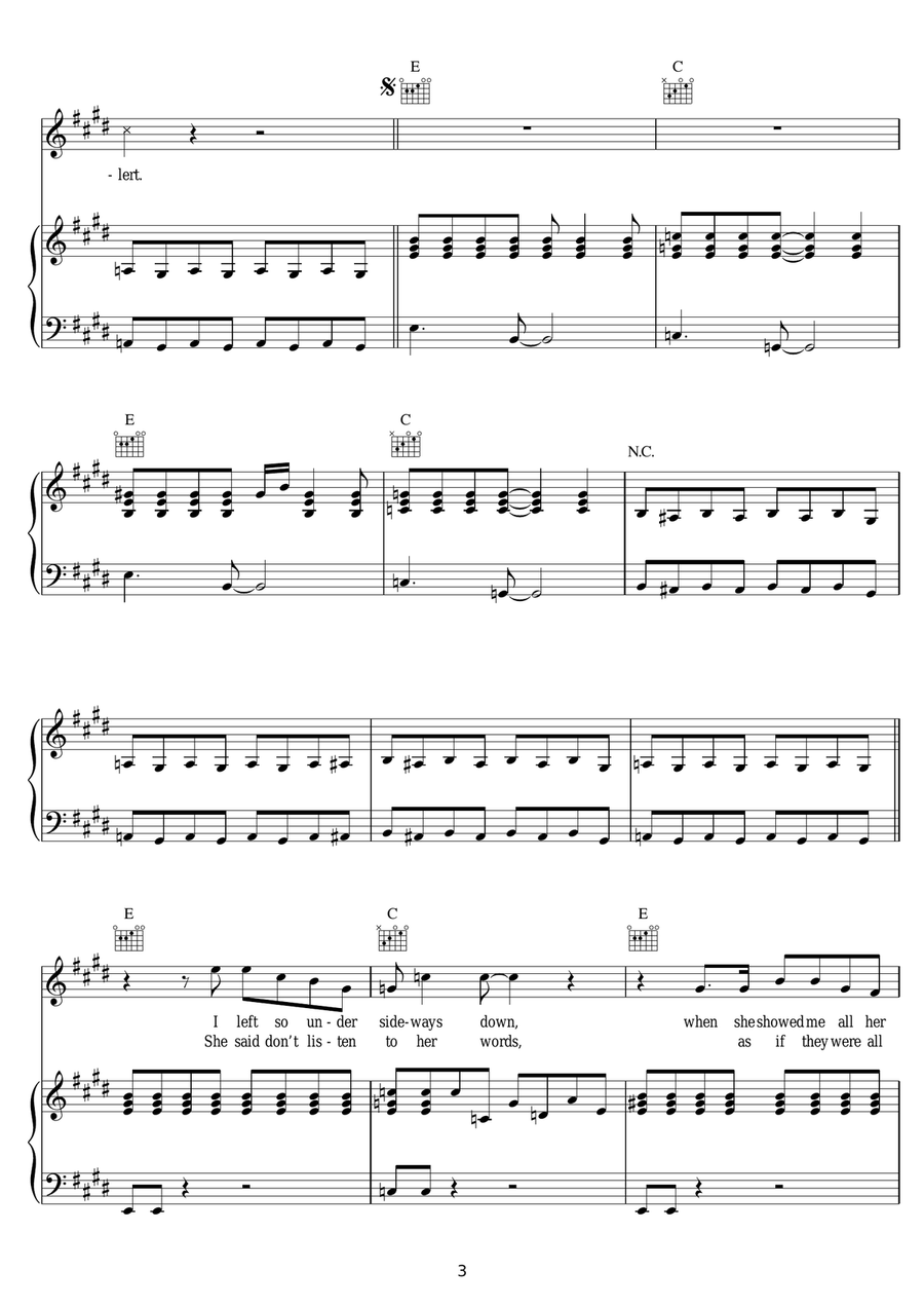 Leave Or Stay Leave Or Stay Piano, Vocal scores gallery preview page 3