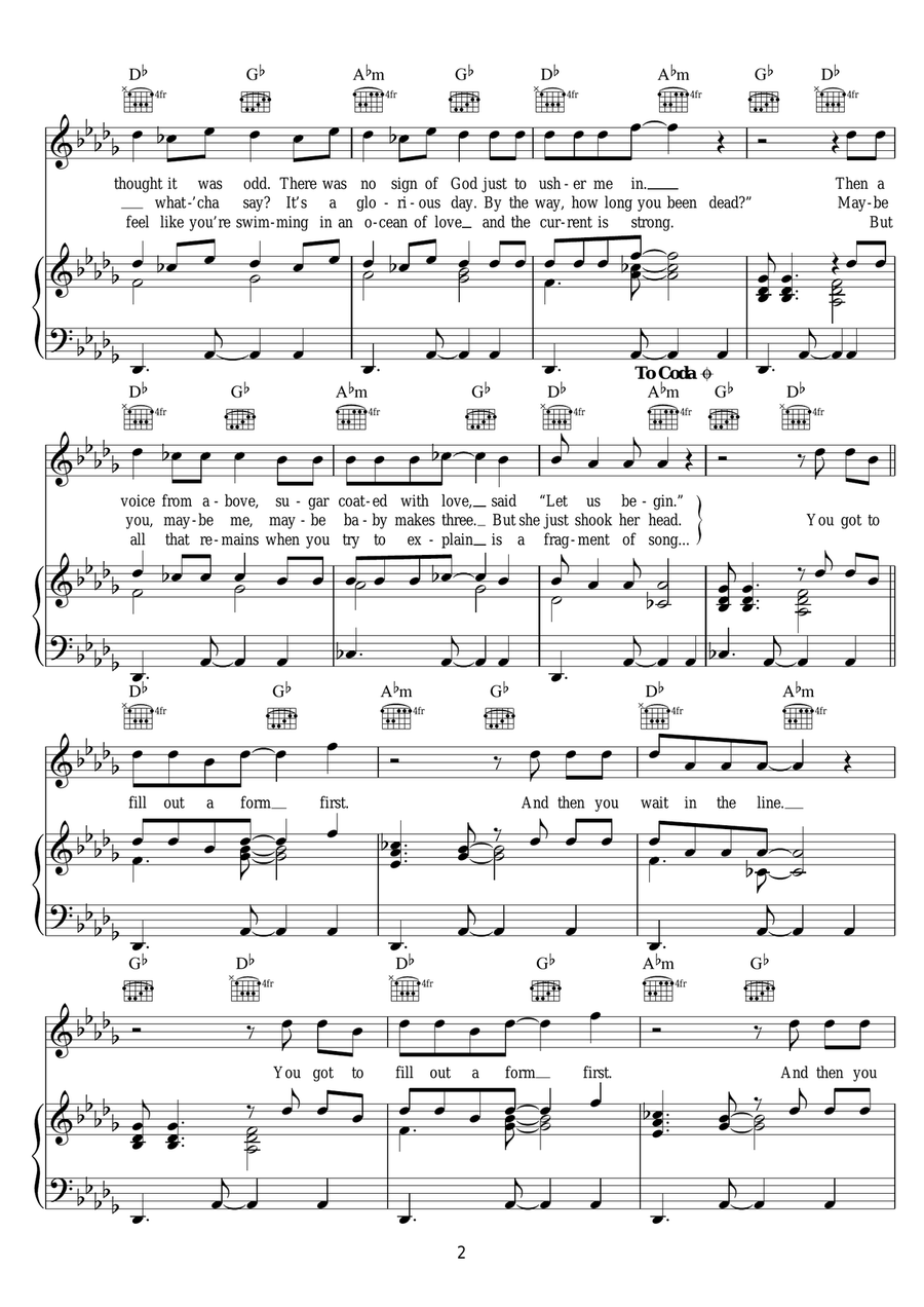 The Afterlife The Afterlife Piano, Vocal scores gallery preview page 2