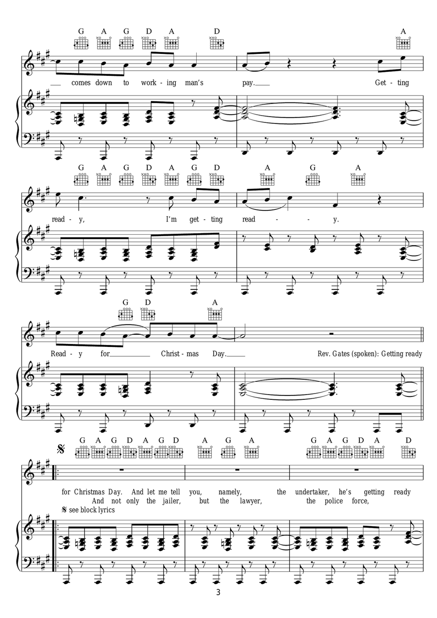 Getting Ready For Christmas Day Piano, Vocal scores gallery preview page 3
