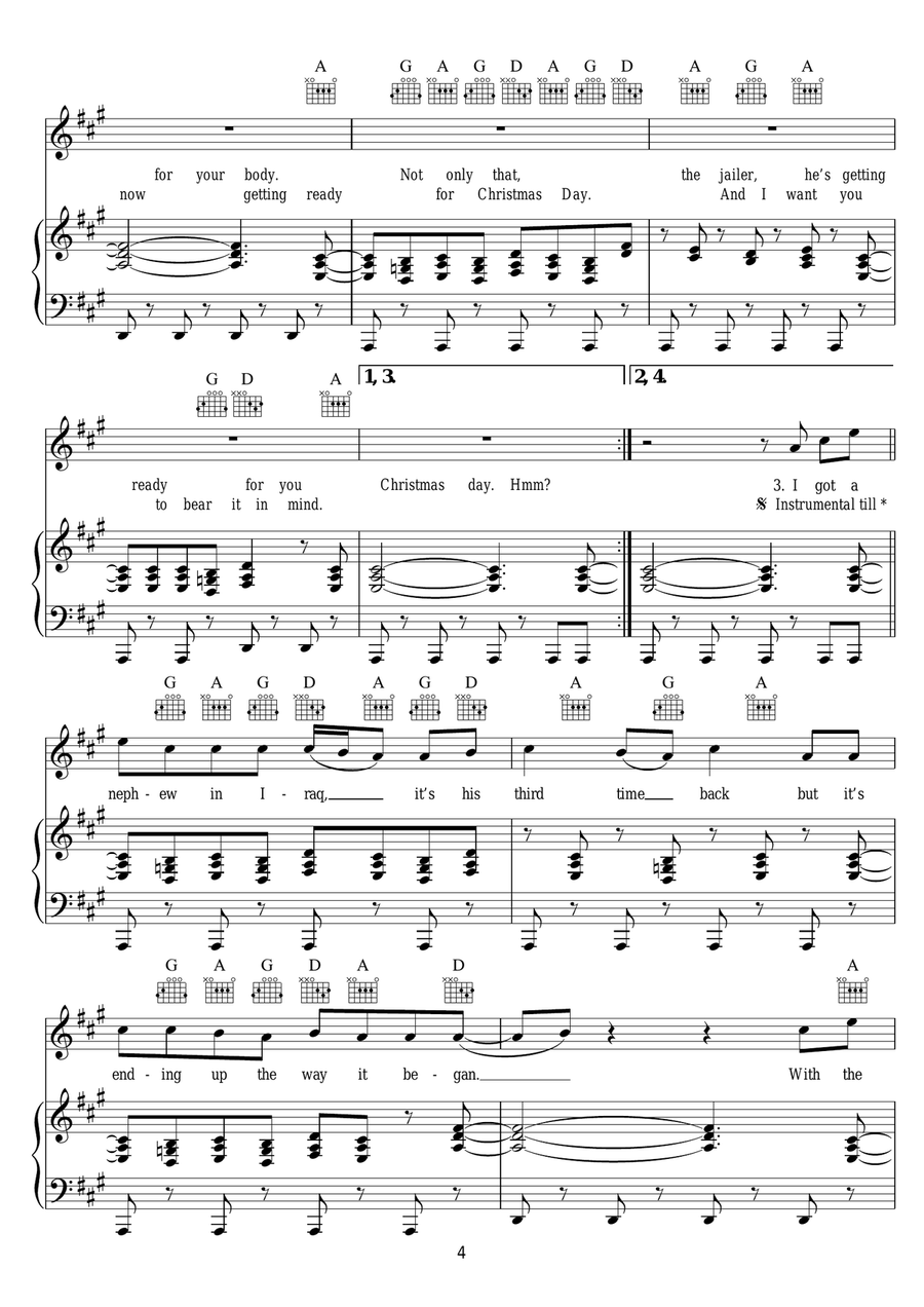 Getting Ready For Christmas Day Piano, Vocal scores gallery preview page 4