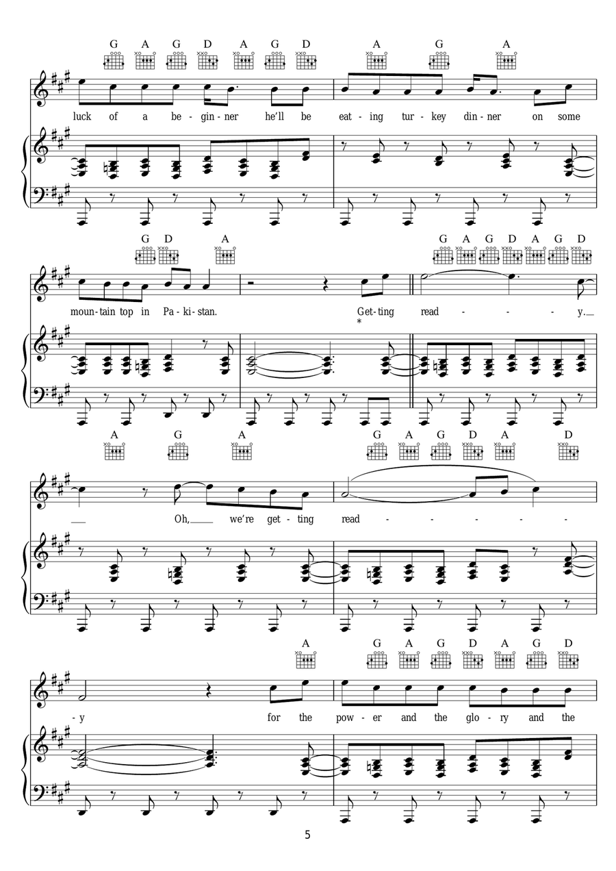 Getting Ready For Christmas Day Piano, Vocal scores gallery preview page 5