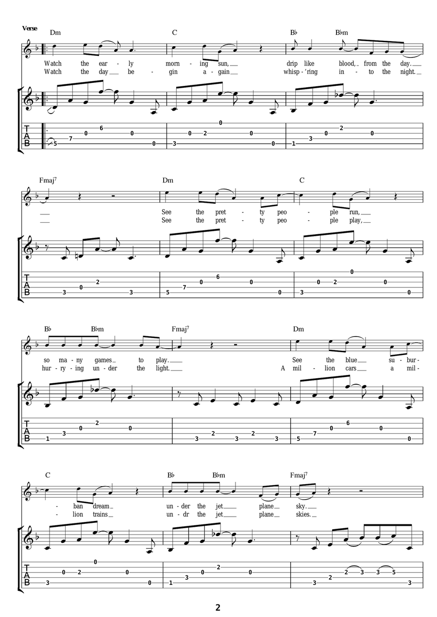 Everything Will Flow Everything Will Flow Electric Guitar scores gallery preview page 2