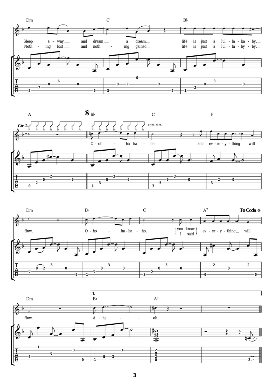 Everything Will Flow Everything Will Flow Electric Guitar scores gallery preview page 3
