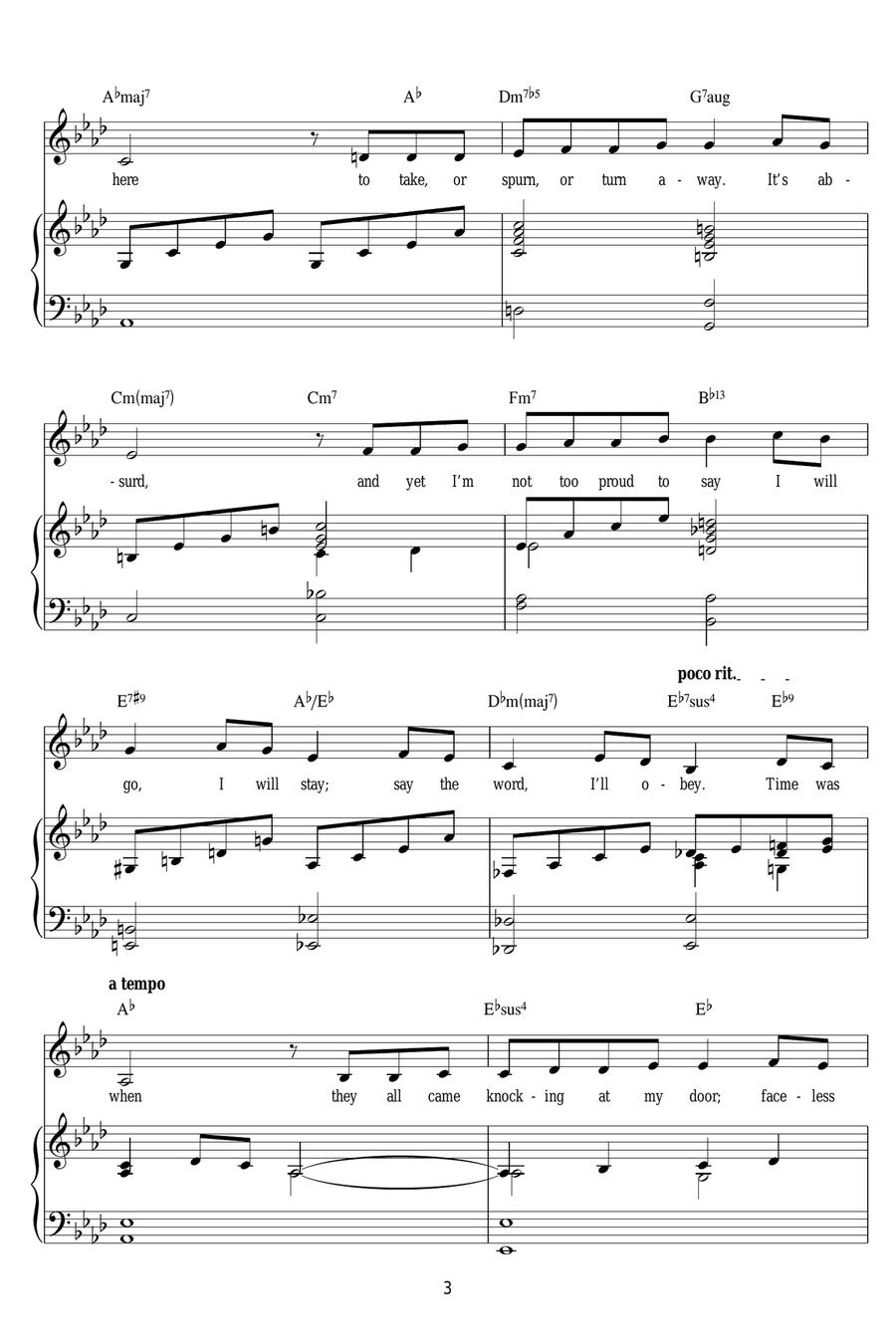 I Am Here (from 'Marguerite') Piano, Vocal scores gallery preview page 3