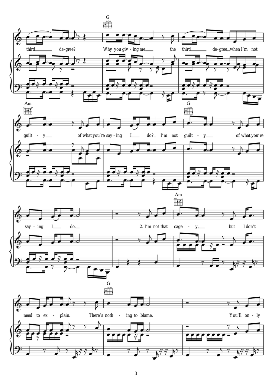 Well, Well, Well Well, Well, Well Piano, Vocal scores gallery preview page 3