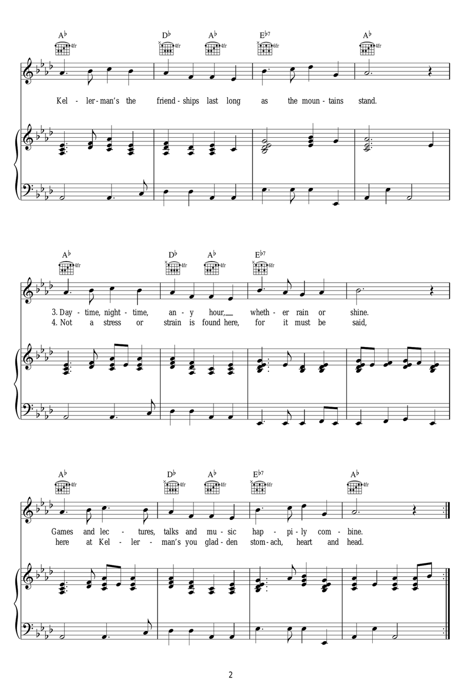 Kellerman's Anthem (from Dirty Dancing) Piano, Vocal scores gallery preview page 2