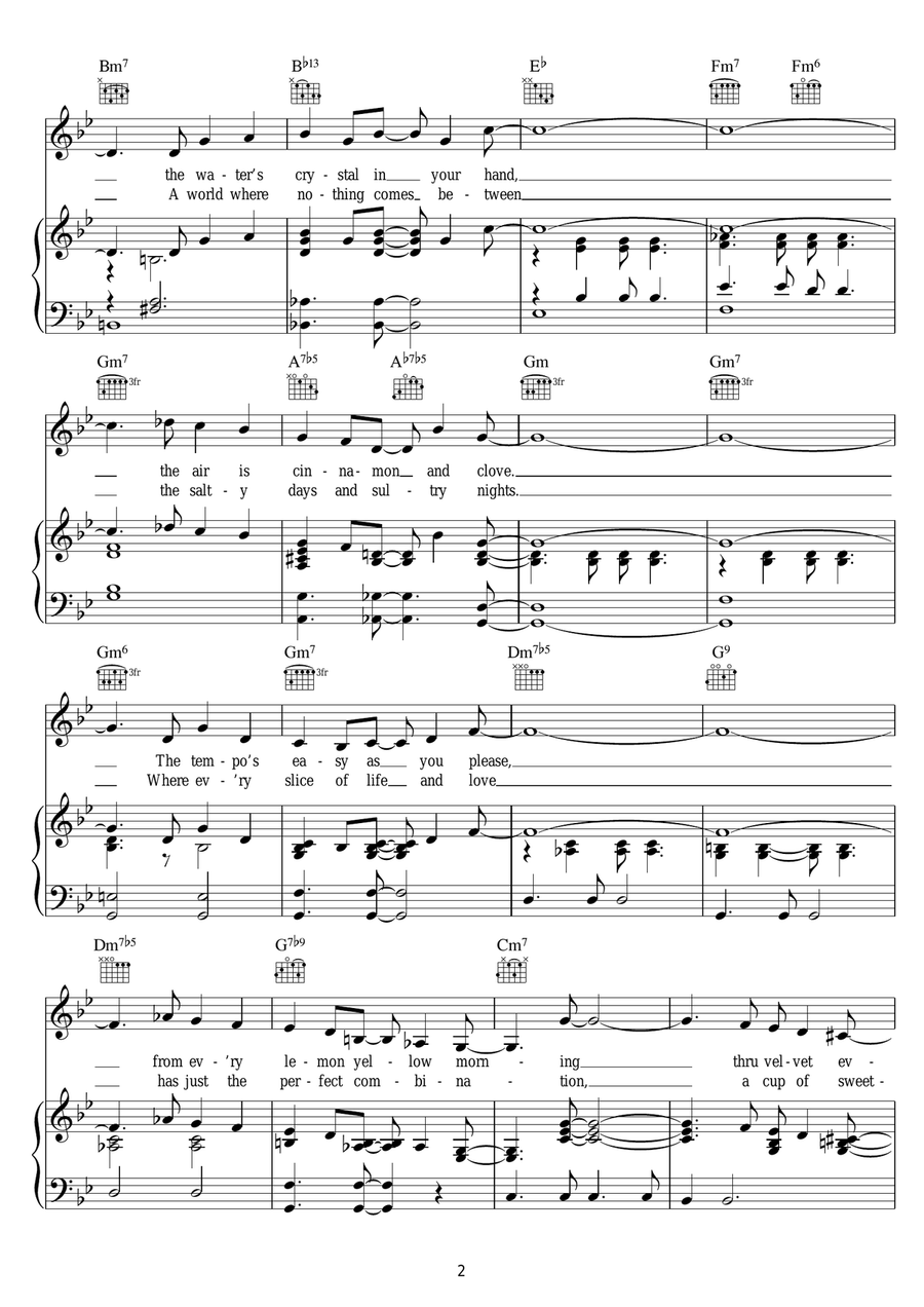 Cinnamon And Clove Cinnamon And Clove Piano, Vocal scores gallery preview page 2