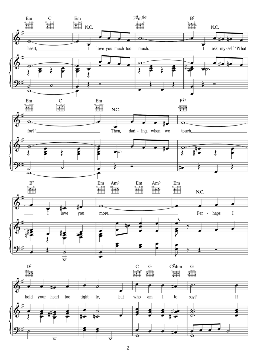 I Love You Much Too Much I Love You Much Too Much Piano, Vocal scores gallery preview page 2