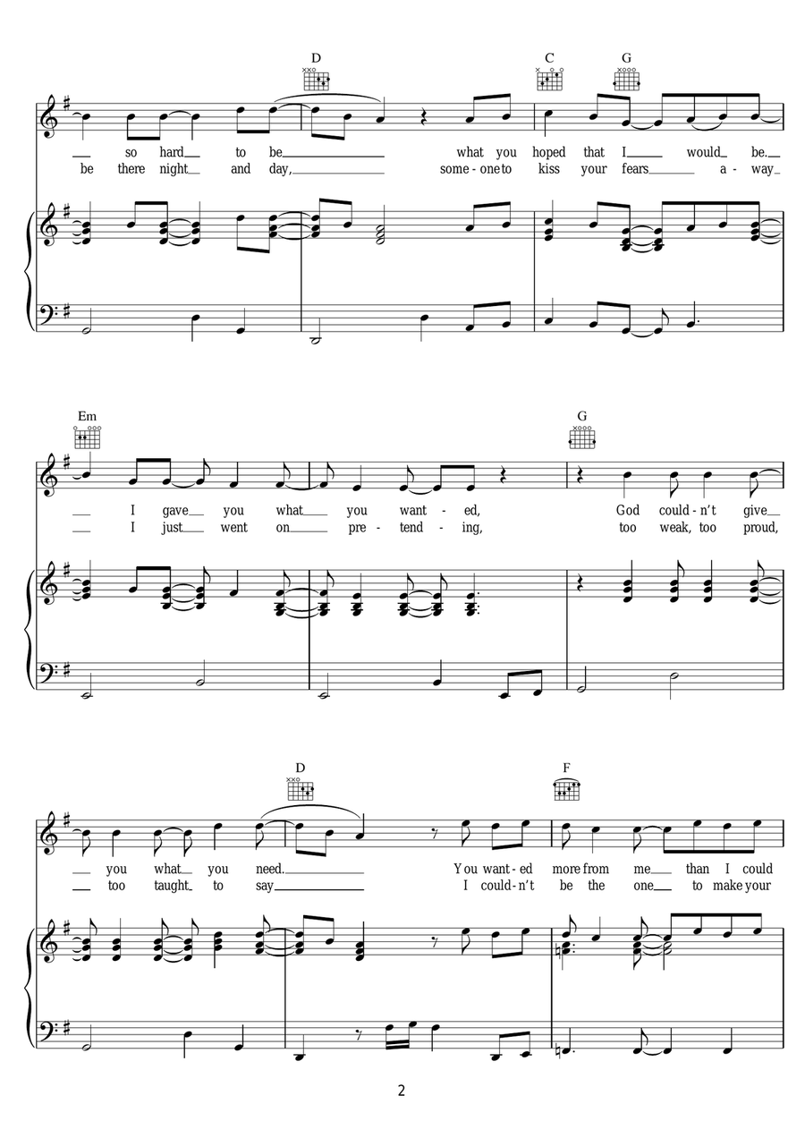 Wild Is The Wind Wild Is The Wind Piano, Vocal scores gallery preview page 2
