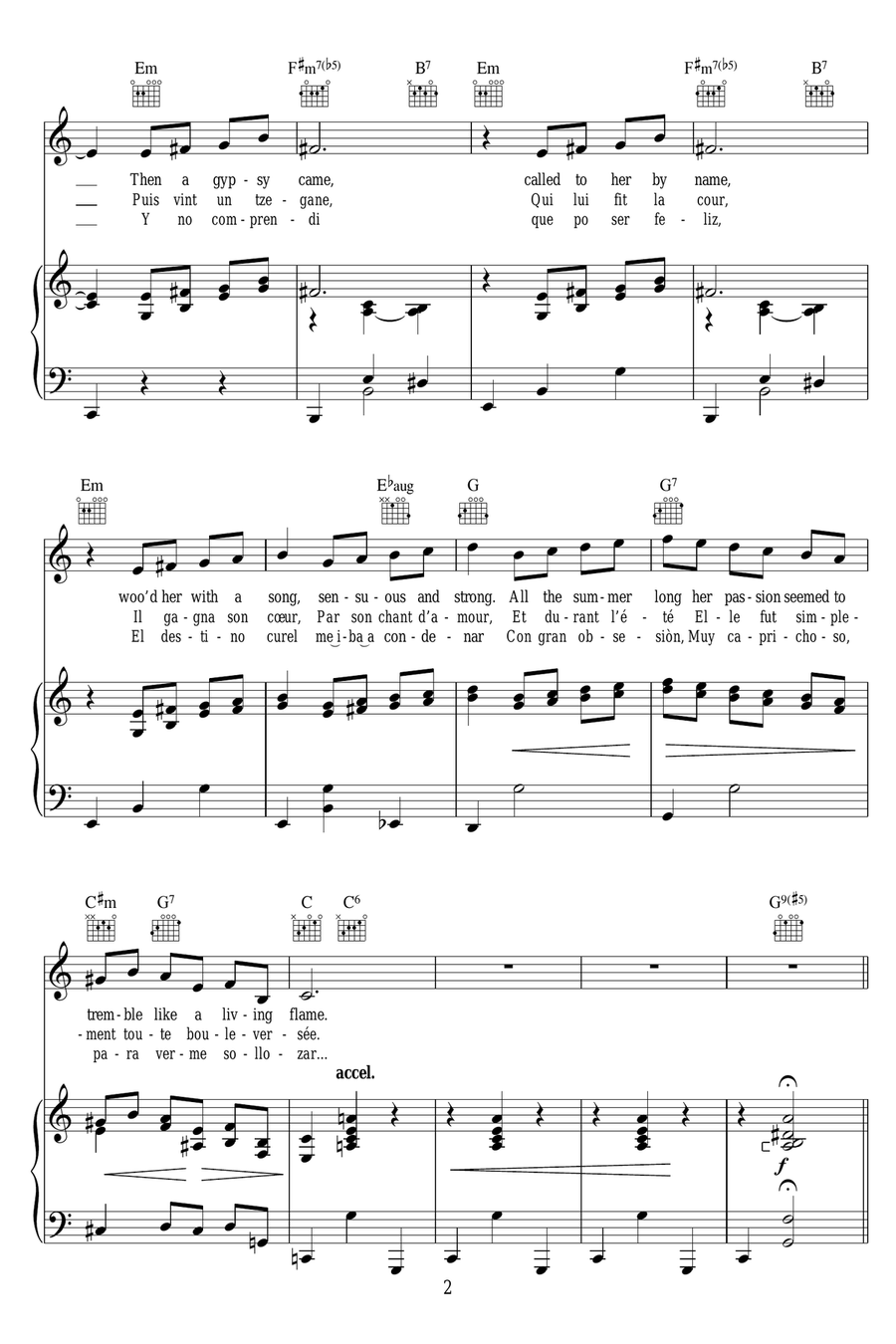 Zigeunerweisen Zigeunerweisen Piano, Vocal scores gallery preview page 2