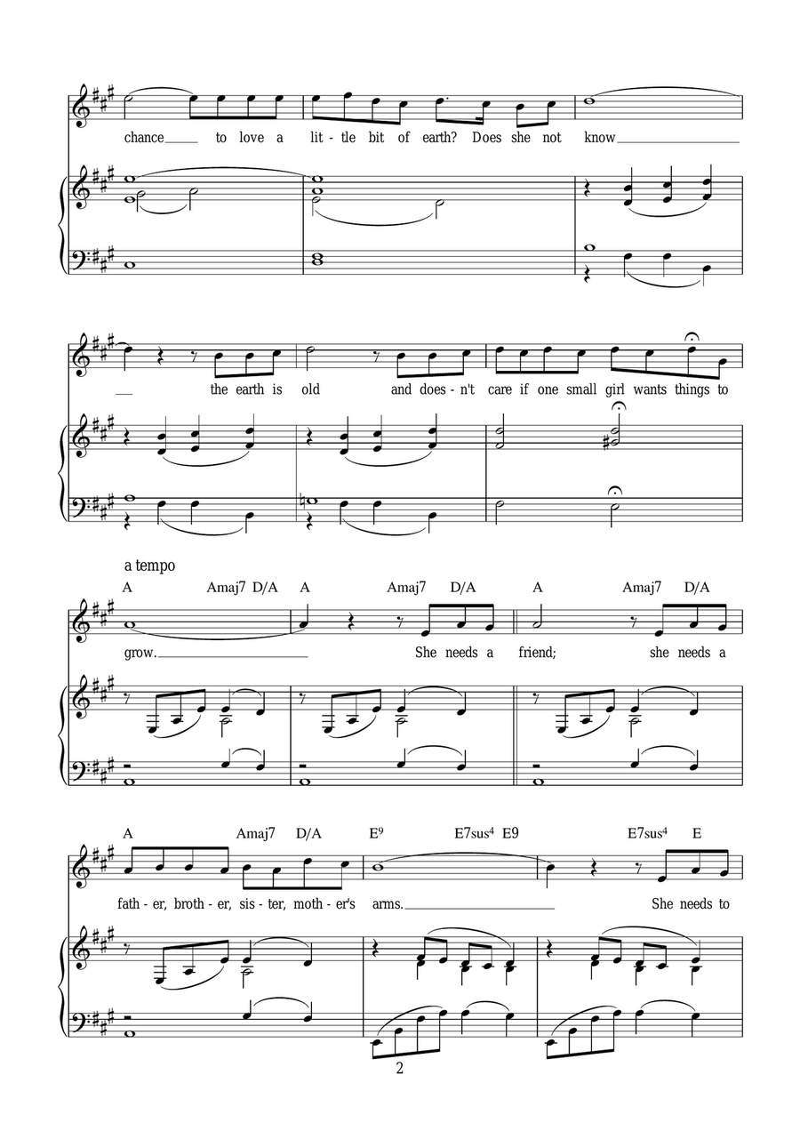 A Bit Of Earth A Bit Of Earth Piano, Vocal scores gallery preview page 2