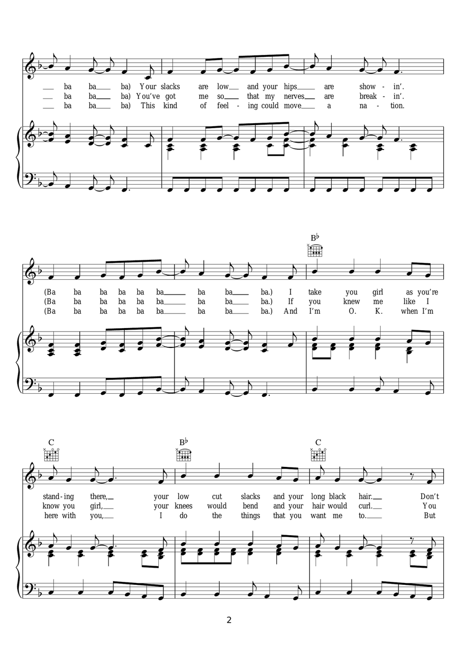 I Can't Control Myself I Can't Control Myself Piano, Vocal scores gallery preview page 2