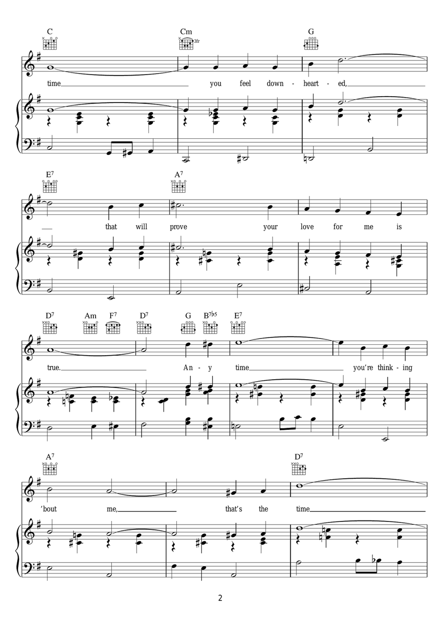 Any Time Any Time Piano, Vocal scores gallery preview page 2