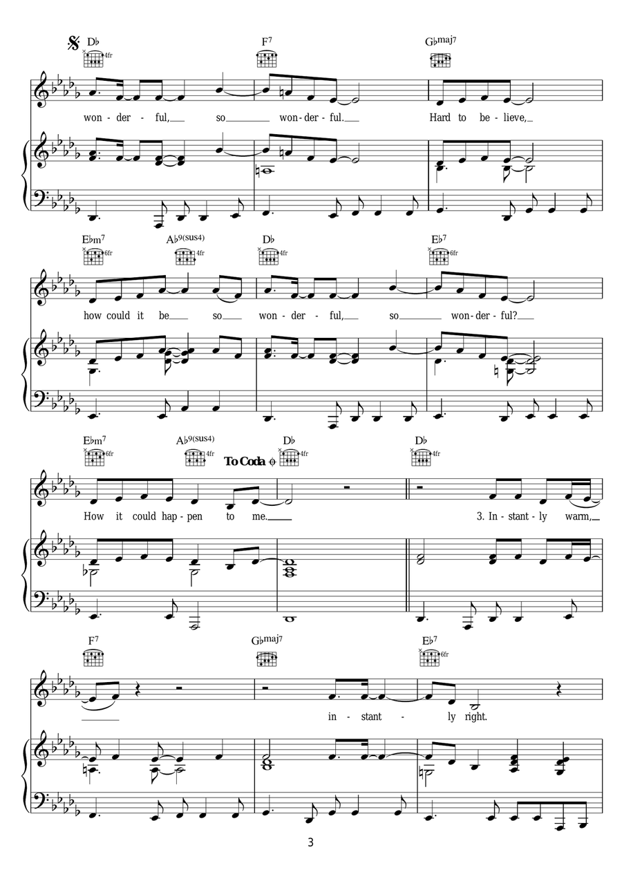 So Wonderful So Wonderful Piano, Vocal scores gallery preview page 3