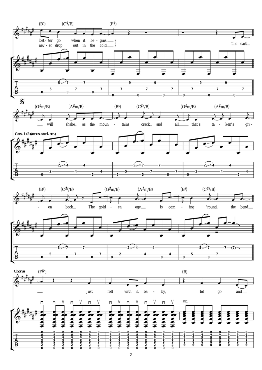 Sugar In The Snow Sugar In The Snow Electric Guitar scores gallery preview page 2