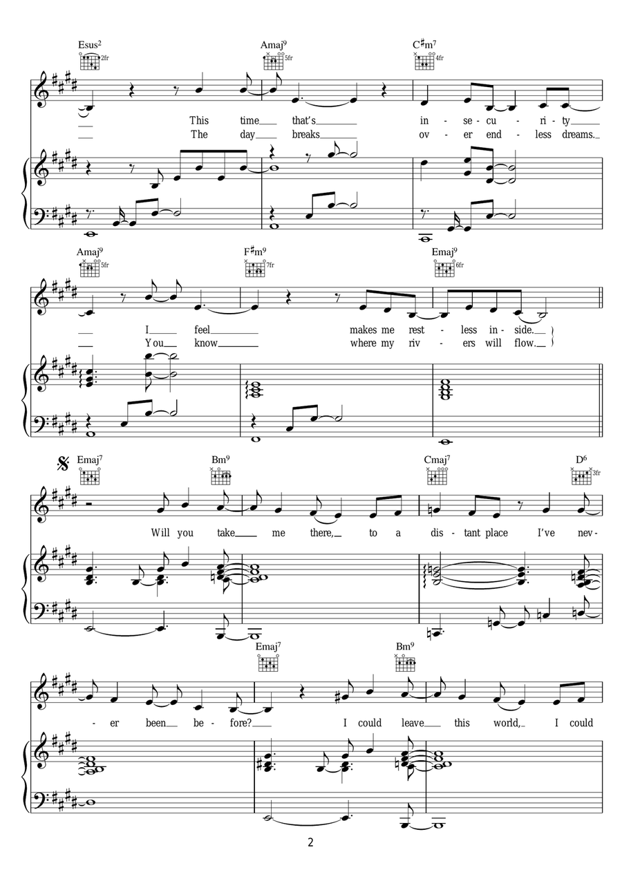 Immigrant Immigrant Piano, Vocal scores gallery preview page 2