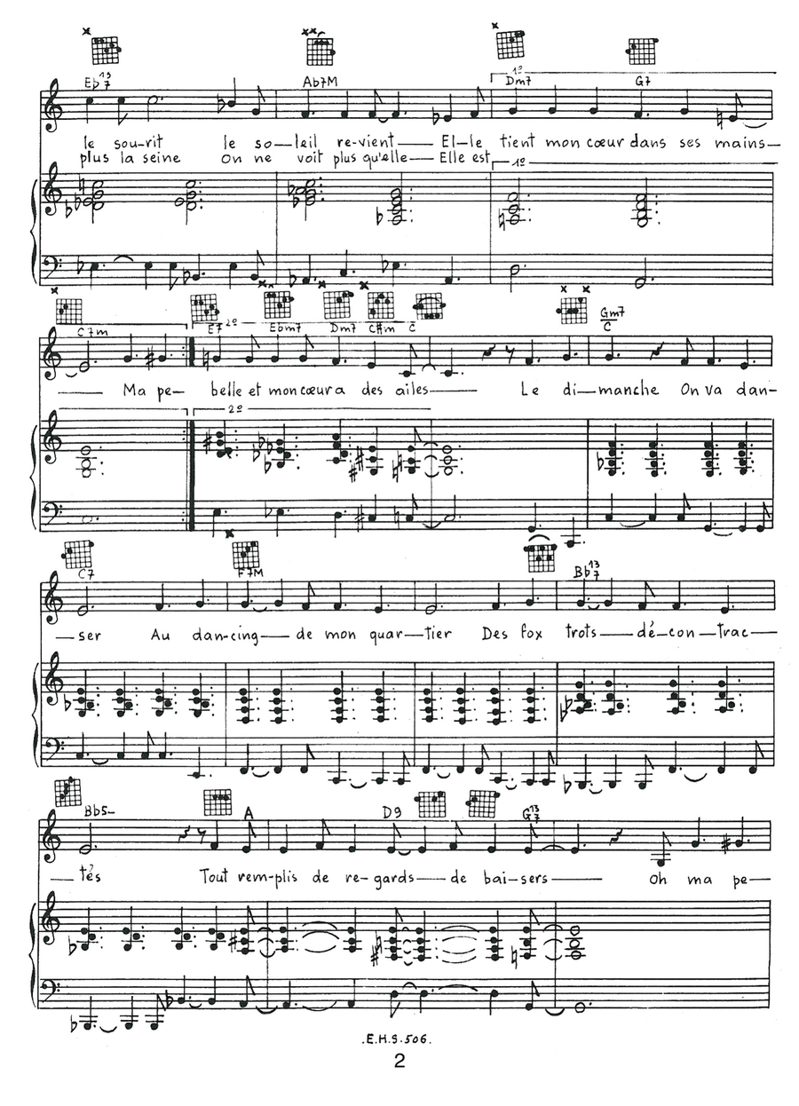 Ma Petite Amie Piano, Vocal scores gallery preview page 2