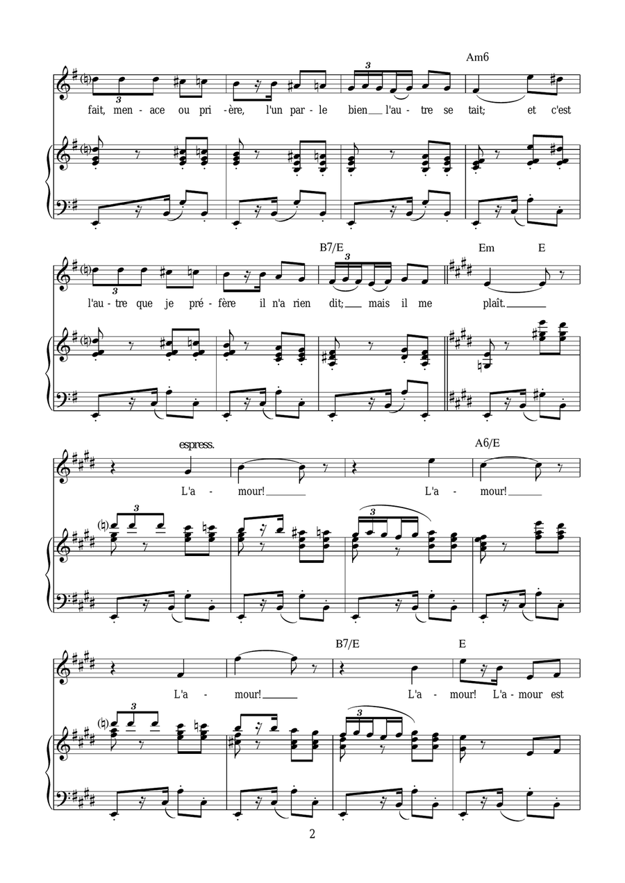 Habanera (from Carmen) Habanera (from Carmen) Piano, Vocal scores gallery preview page 2