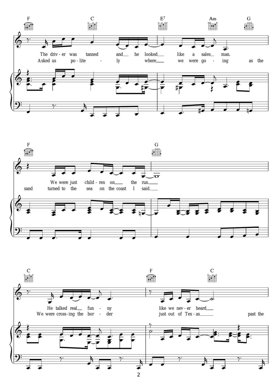 Lonnie And Josie Lonnie And Josie Piano, Vocal scores gallery preview page 2
