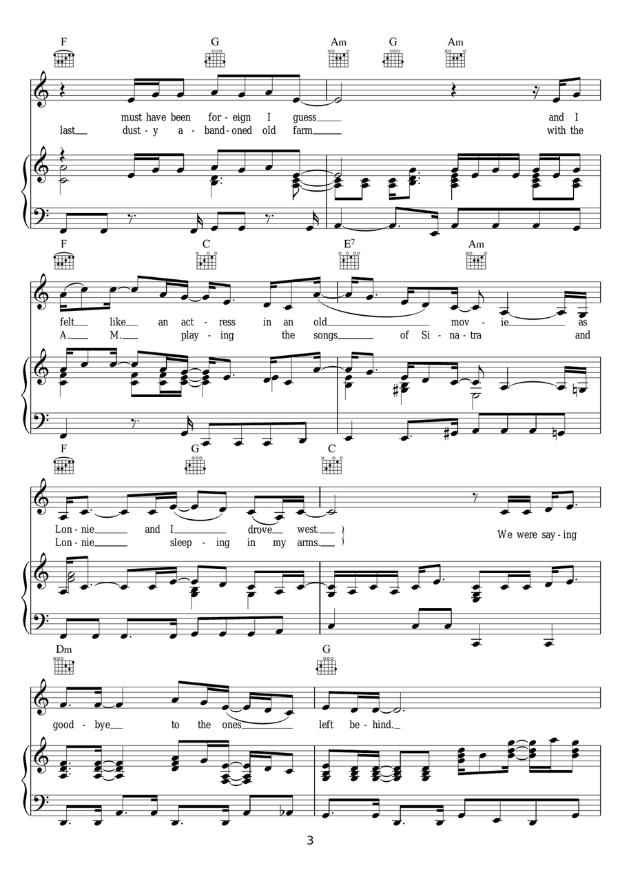 Lonnie And Josie Lonnie And Josie Piano, Vocal scores gallery preview page 3