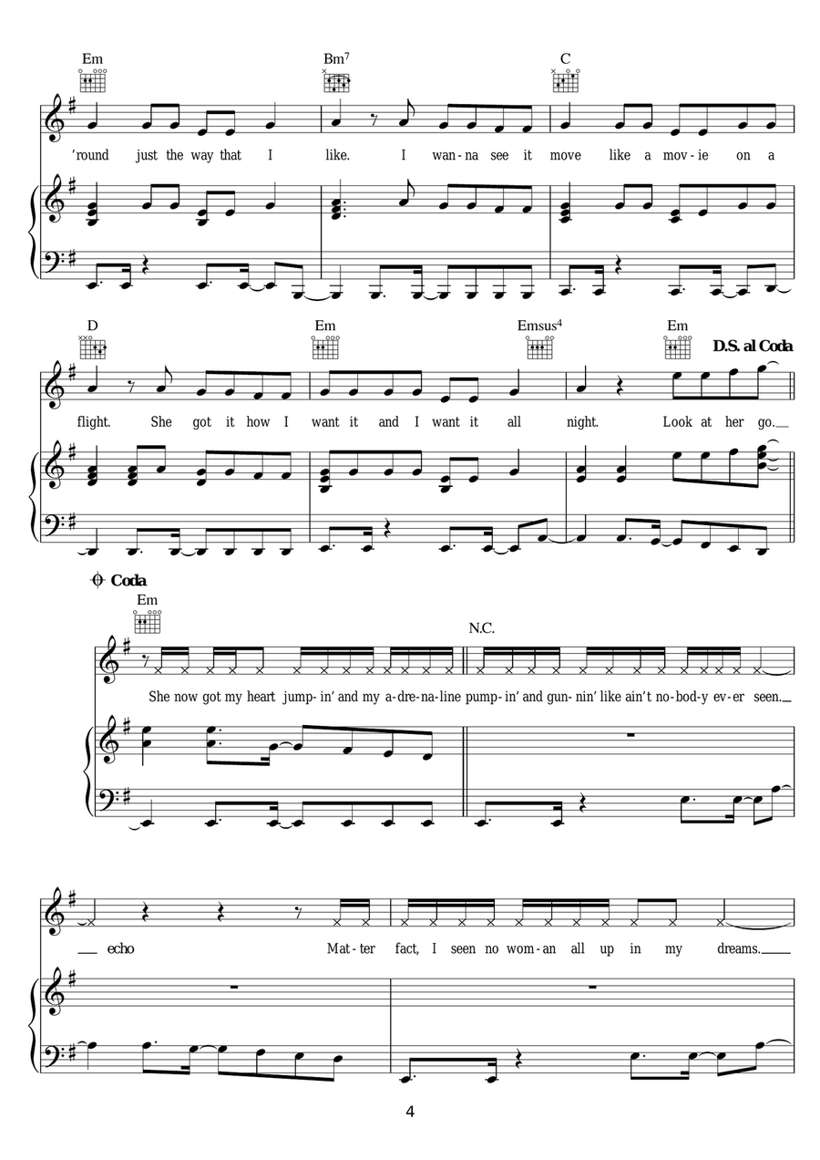 Little Bad Girl (featuring Taio Cruz) Piano, Vocal scores gallery preview page 4