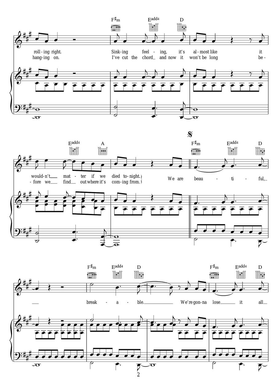 Starlight Piano, Vocal scores gallery preview page 2