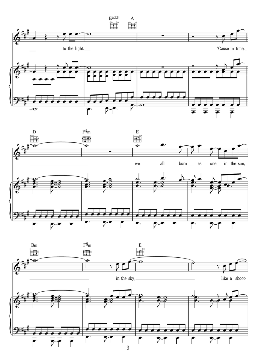 Starlight Piano, Vocal scores gallery preview page 3