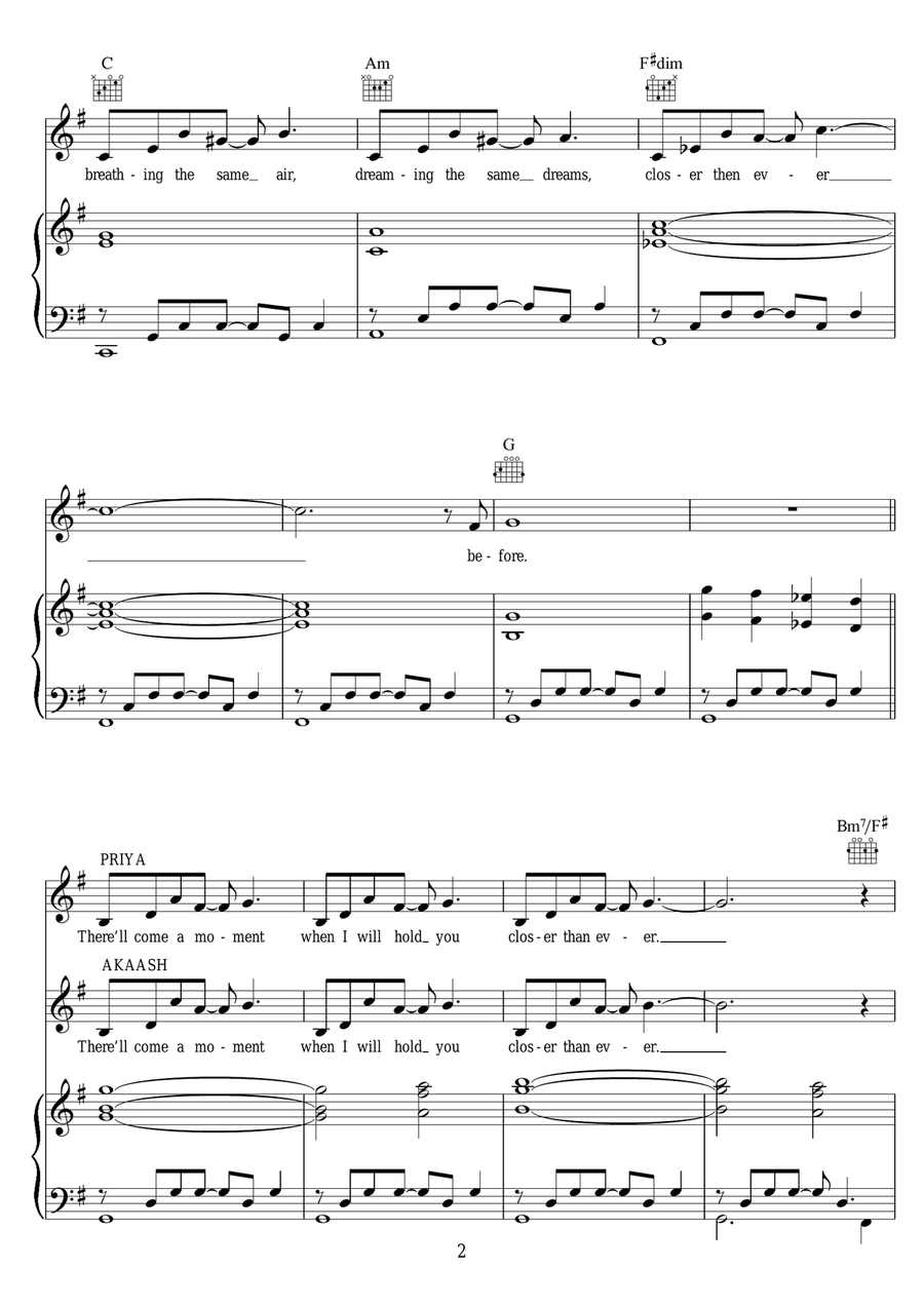 Closer Than Ever Closer Than Ever Piano, Vocal scores gallery preview page 2