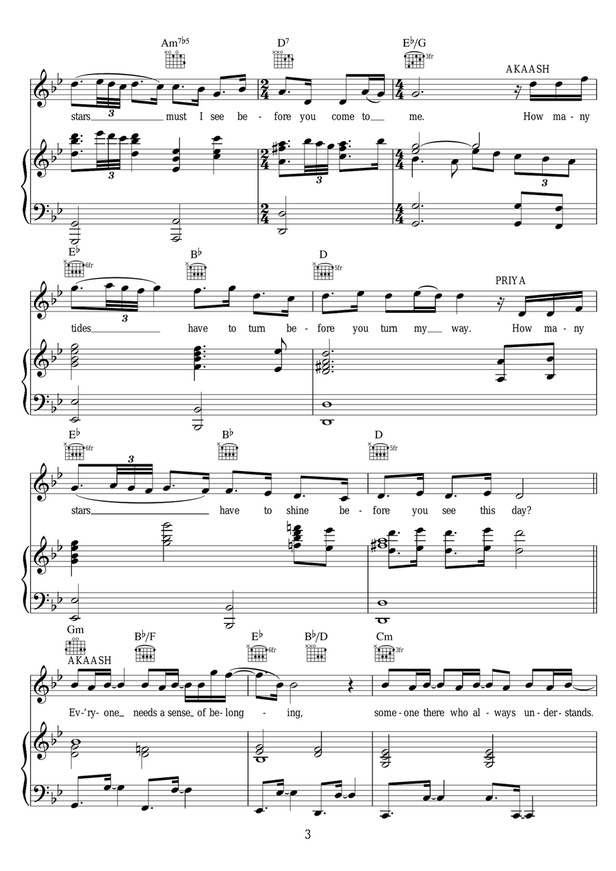 How Many Stars? How Many Stars? Piano, Vocal scores gallery preview page 3