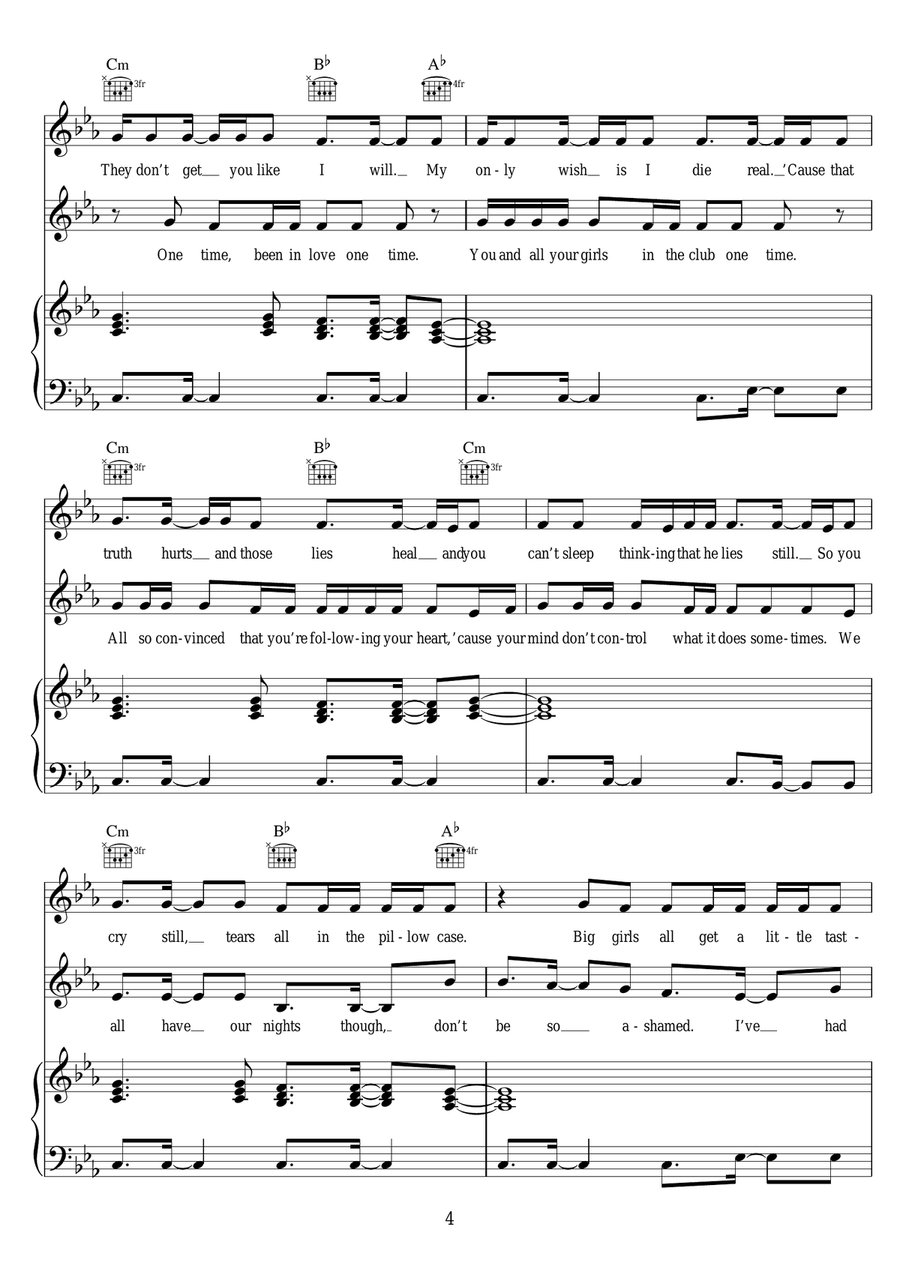 Take Care (featuring Rihanna) Piano, Vocal scores gallery preview page 4