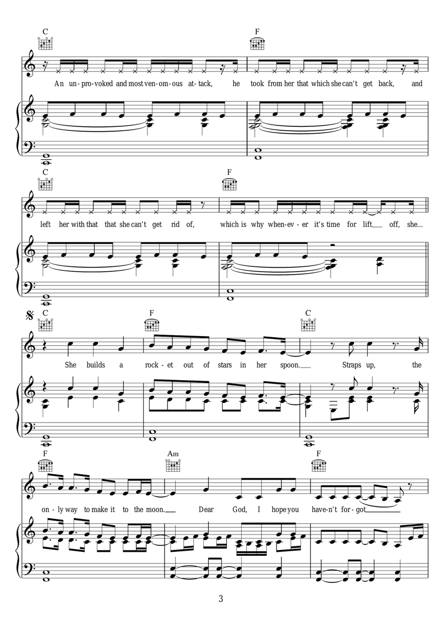 Astronaut (featuring Emeli Sande) Piano, Vocal scores gallery preview page 3