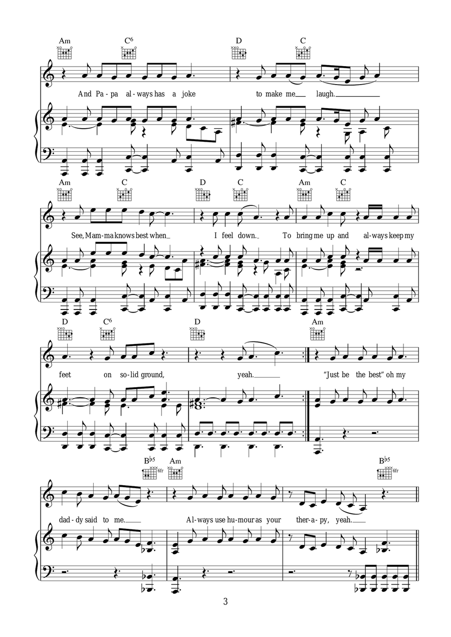 Mamma Knows Best Mamma Knows Best Piano, Vocal scores gallery preview page 3