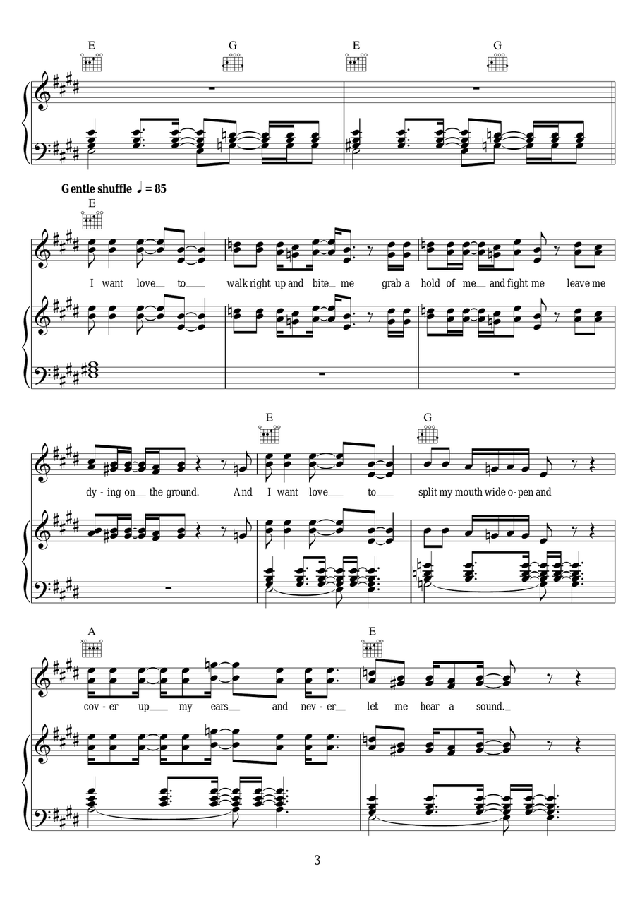 Love Interruption Love Interruption Piano, Vocal scores gallery preview page 3