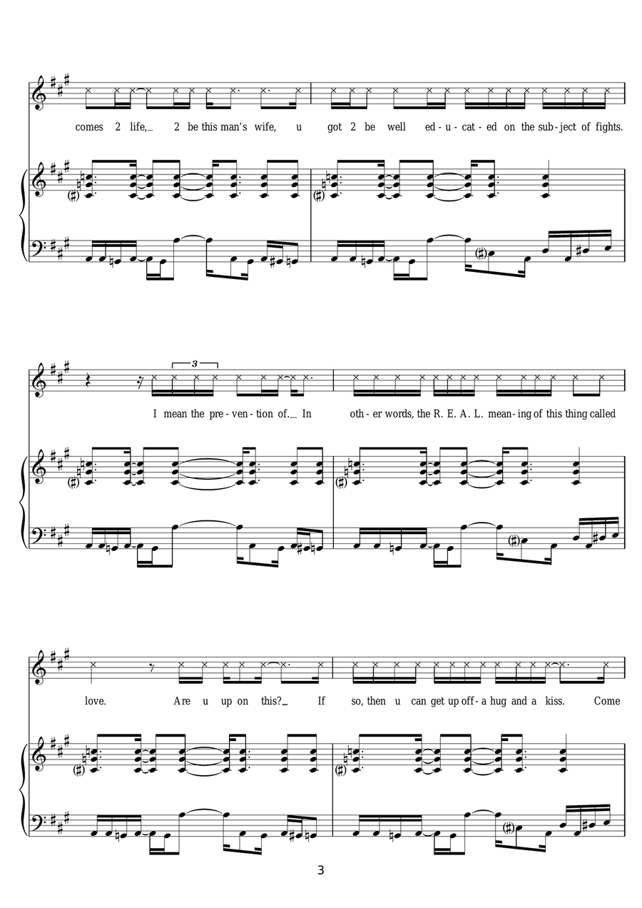 Sexy M.F. Sexy M.F. Piano, Vocal scores gallery preview page 3