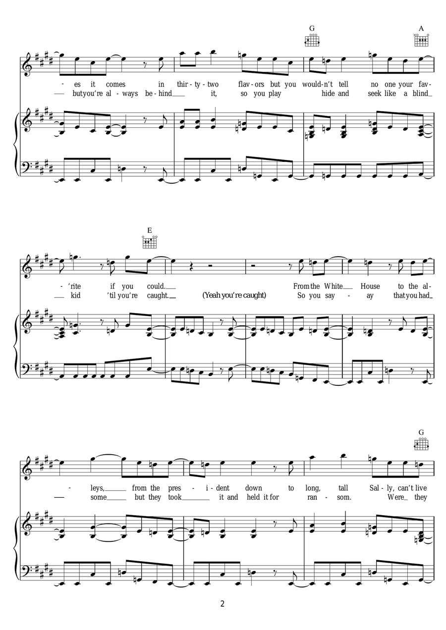 Social Disease Social Disease Piano, Vocal scores gallery preview page 2