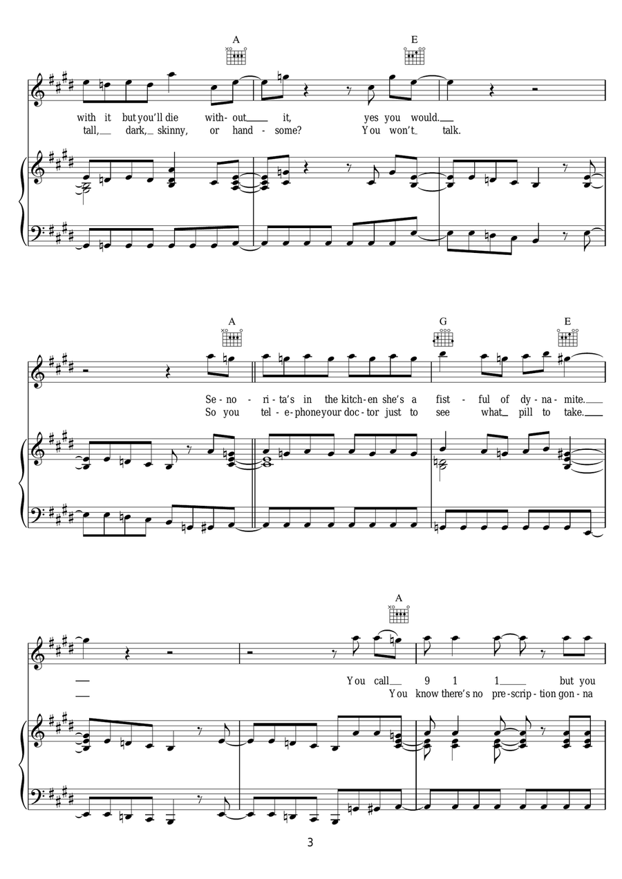 Social Disease Social Disease Piano, Vocal scores gallery preview page 3