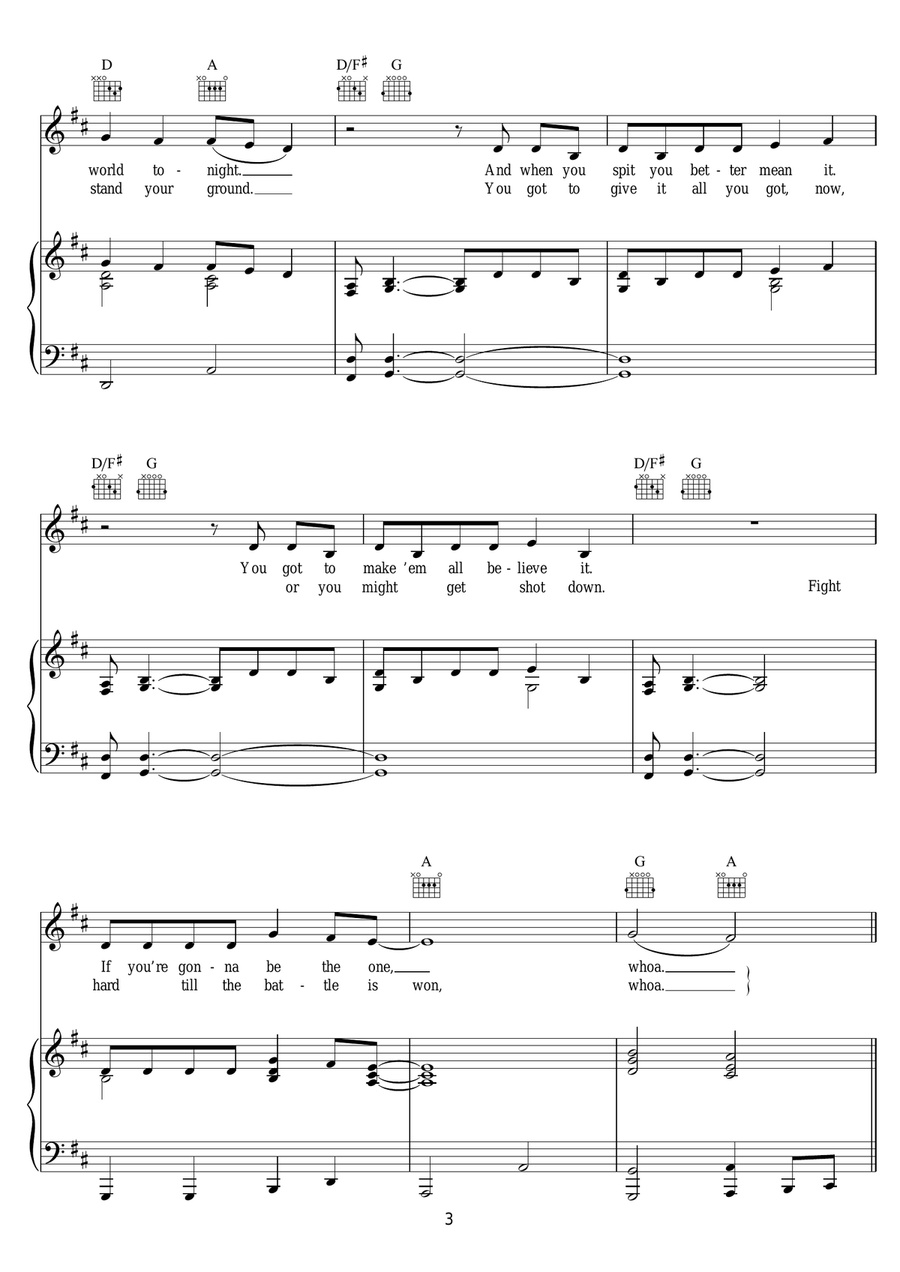 Stick To Your Guns Stick To Your Guns Piano, Vocal scores gallery preview page 3